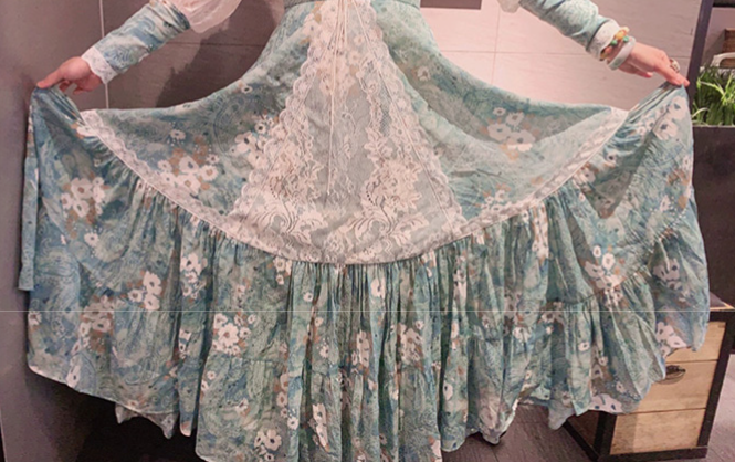 Gunne Sax Remake 70s Floral Nile Princess Dress