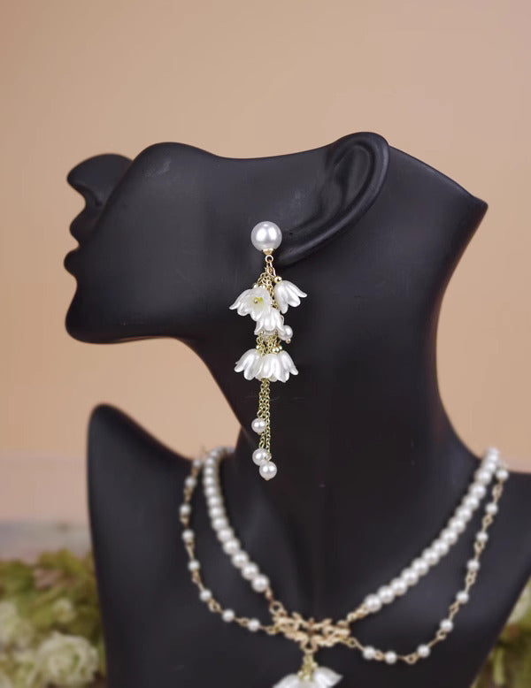 Handmade Lily of the Valley Earrings & Necklace