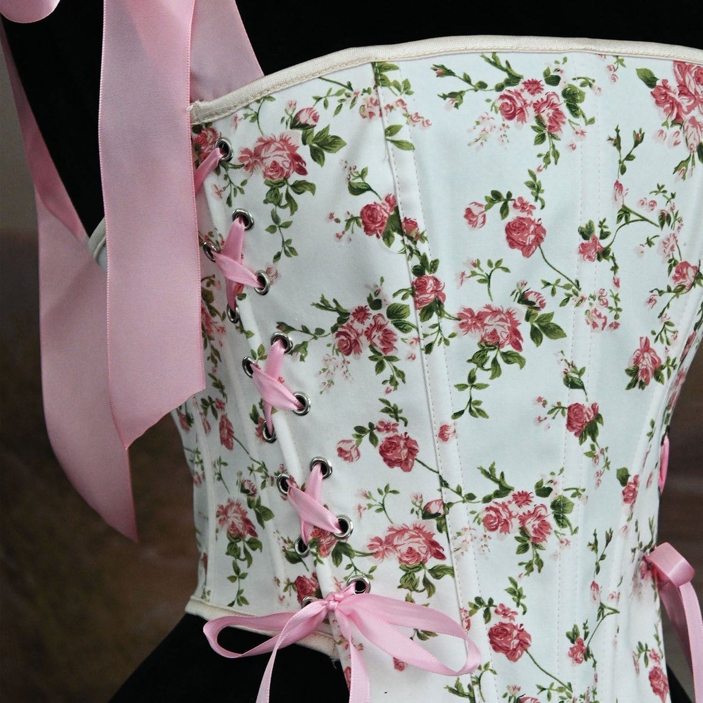Retro Fairycore Floral Corset