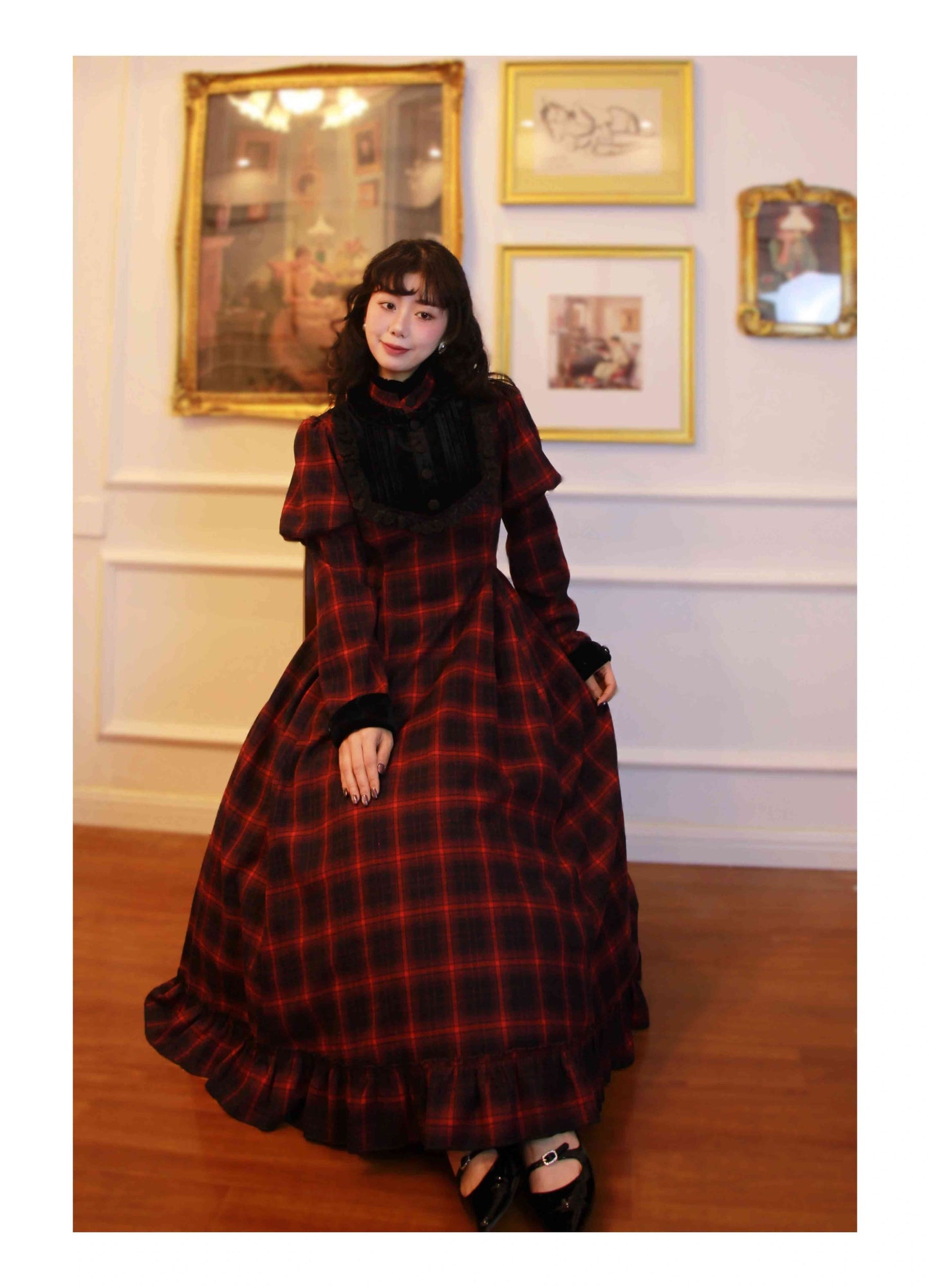 Vintage Remake 70s Tartan Swing Dress