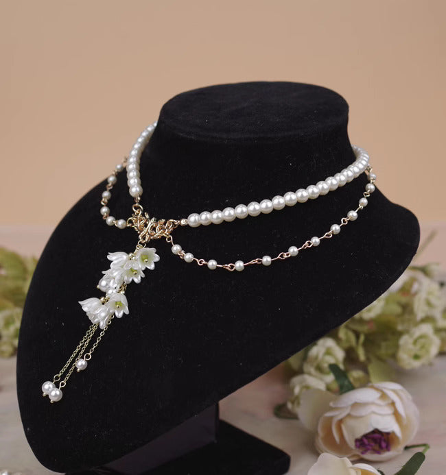 Handmade Lily of the Valley Earrings & Necklace