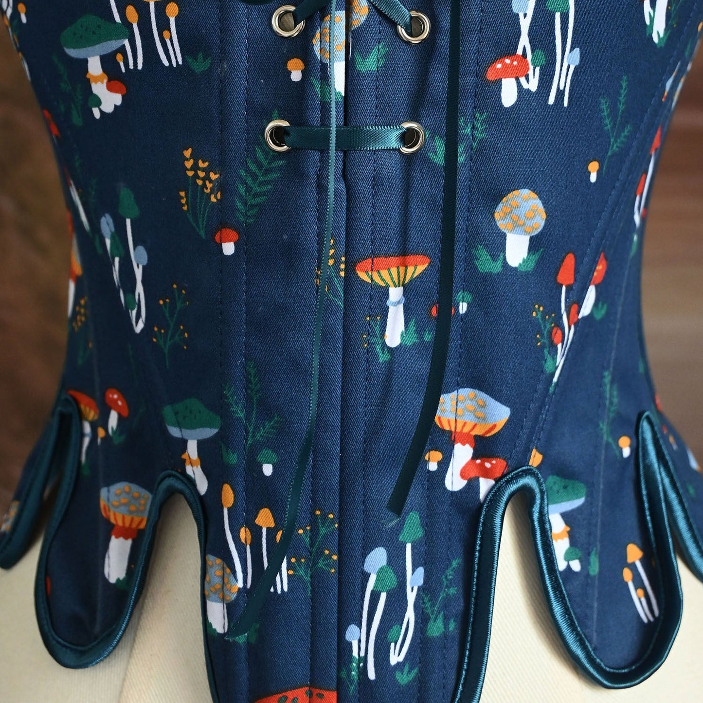 Fairycore Mushroom Print Corset