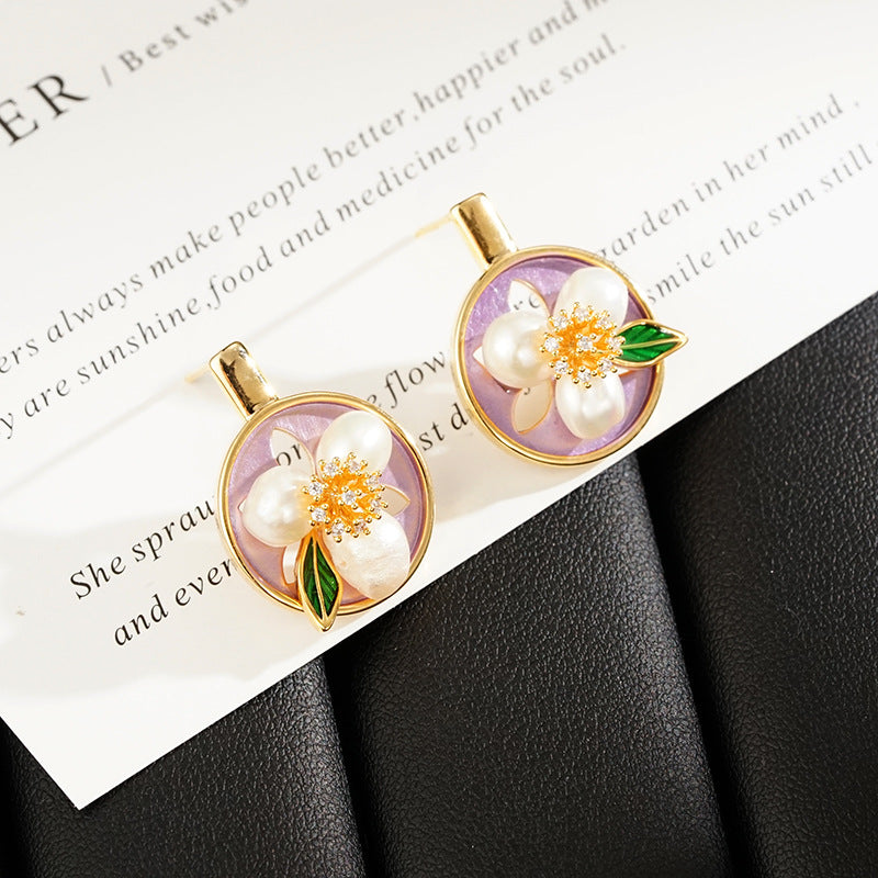 Fairycore Floral Pearl Ear Pins