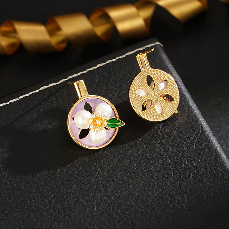 Fairycore Floral Pearl Ear Pins