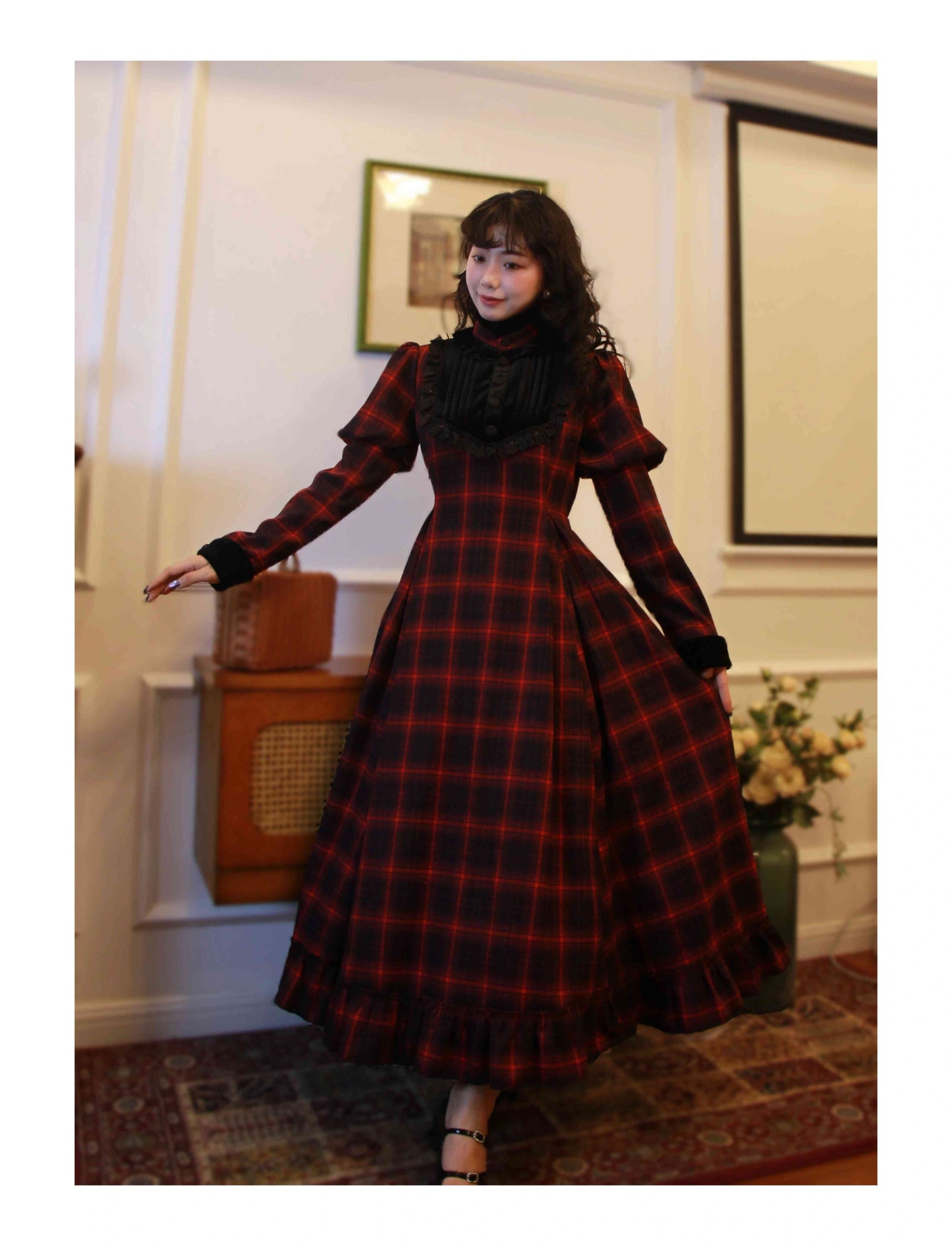 Vintage Remake 70s Tartan Swing Dress