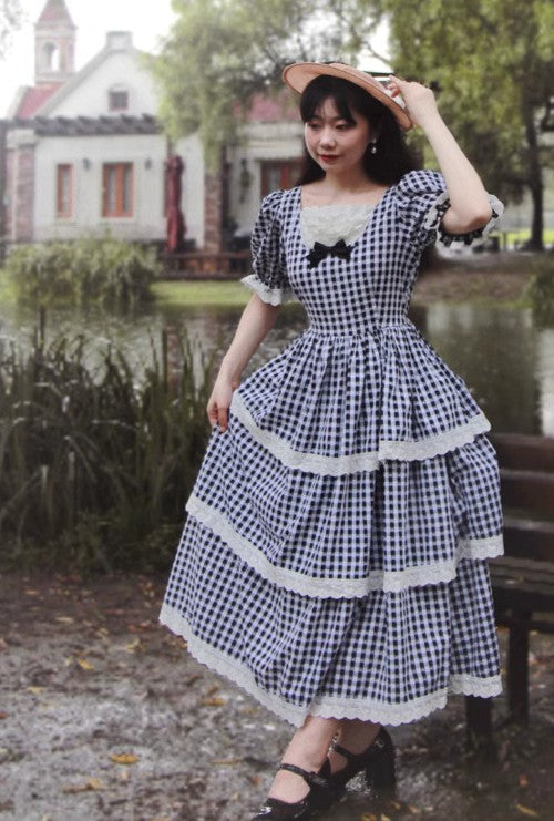 Vintage Remake 1950s Gingham Cake Dress