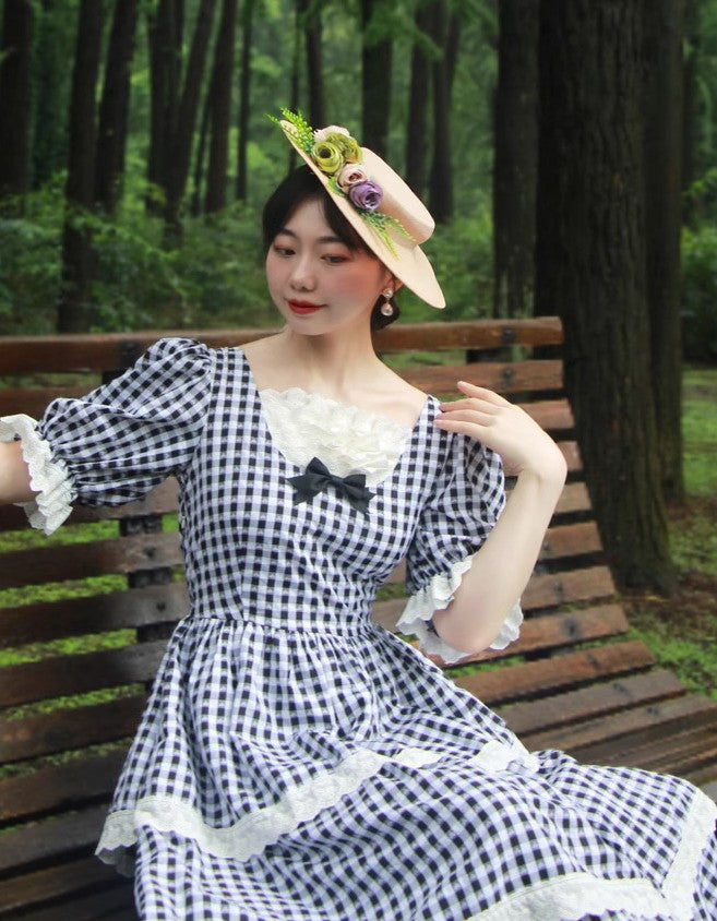 Vintage Remake 1950s Gingham Cake Dress
