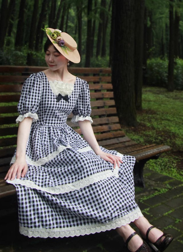 Vintage Remake 1950s Gingham Cake Dress
