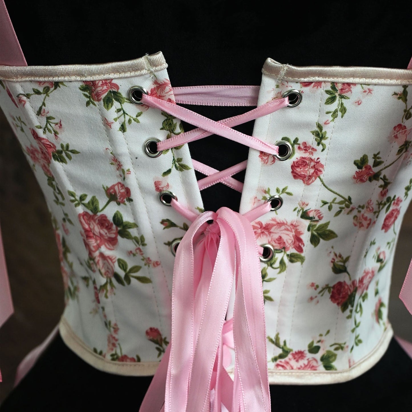 Retro Fairycore Floral Corset