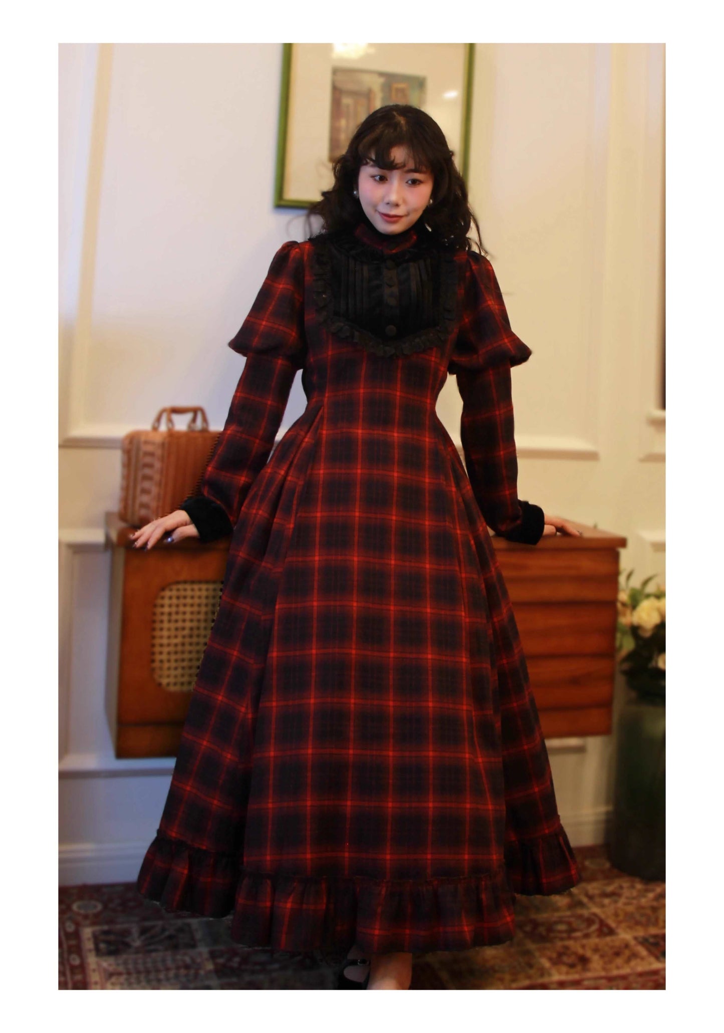 Vintage Remake 70s Tartan Swing Dress