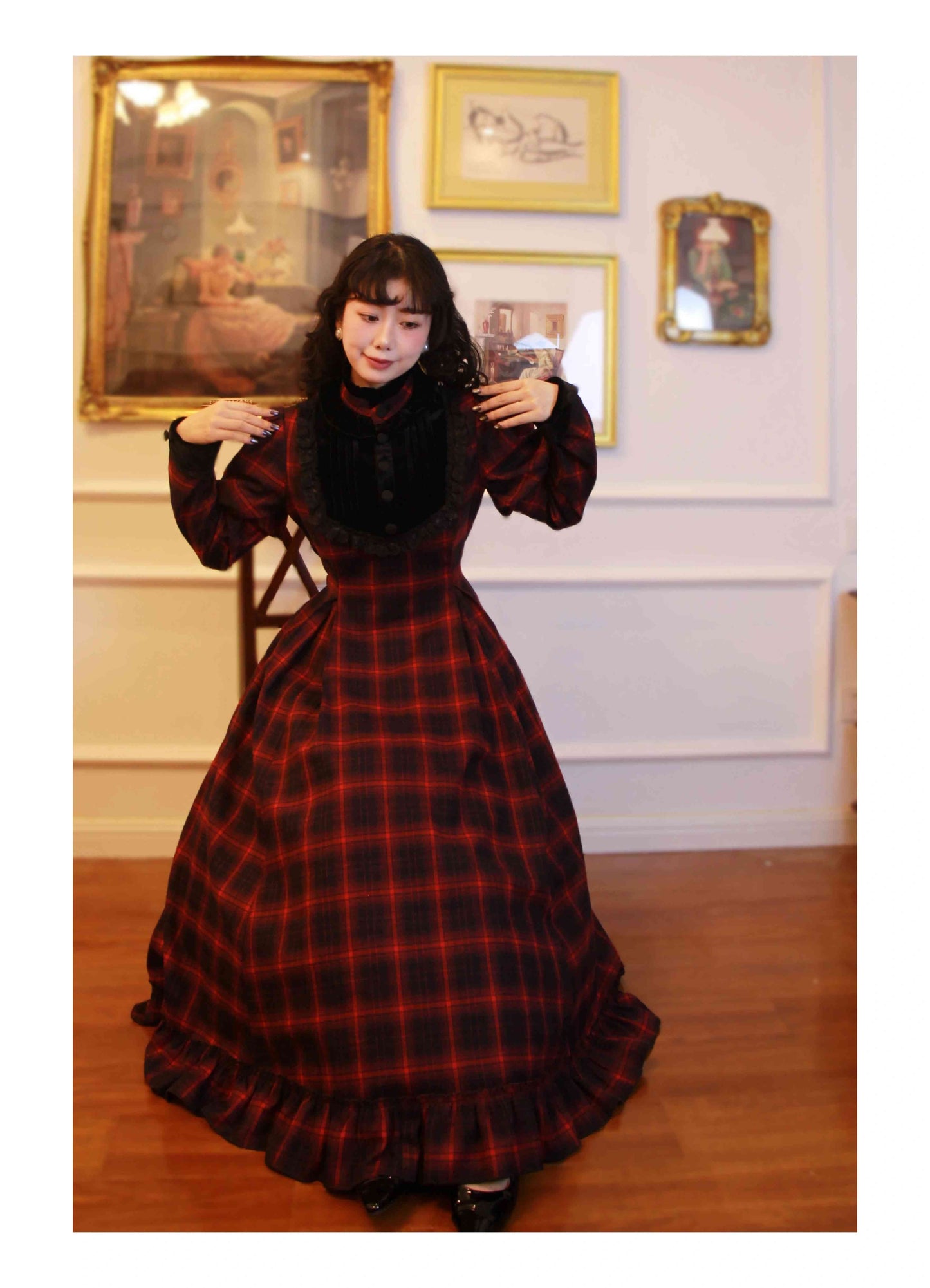 Vintage Remake 70s Tartan Swing Dress