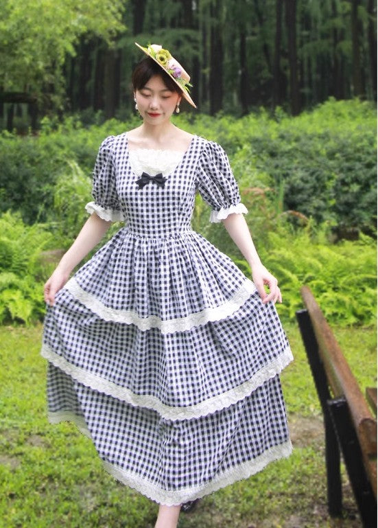 Vintage Remake 1950s Gingham Cake Dress