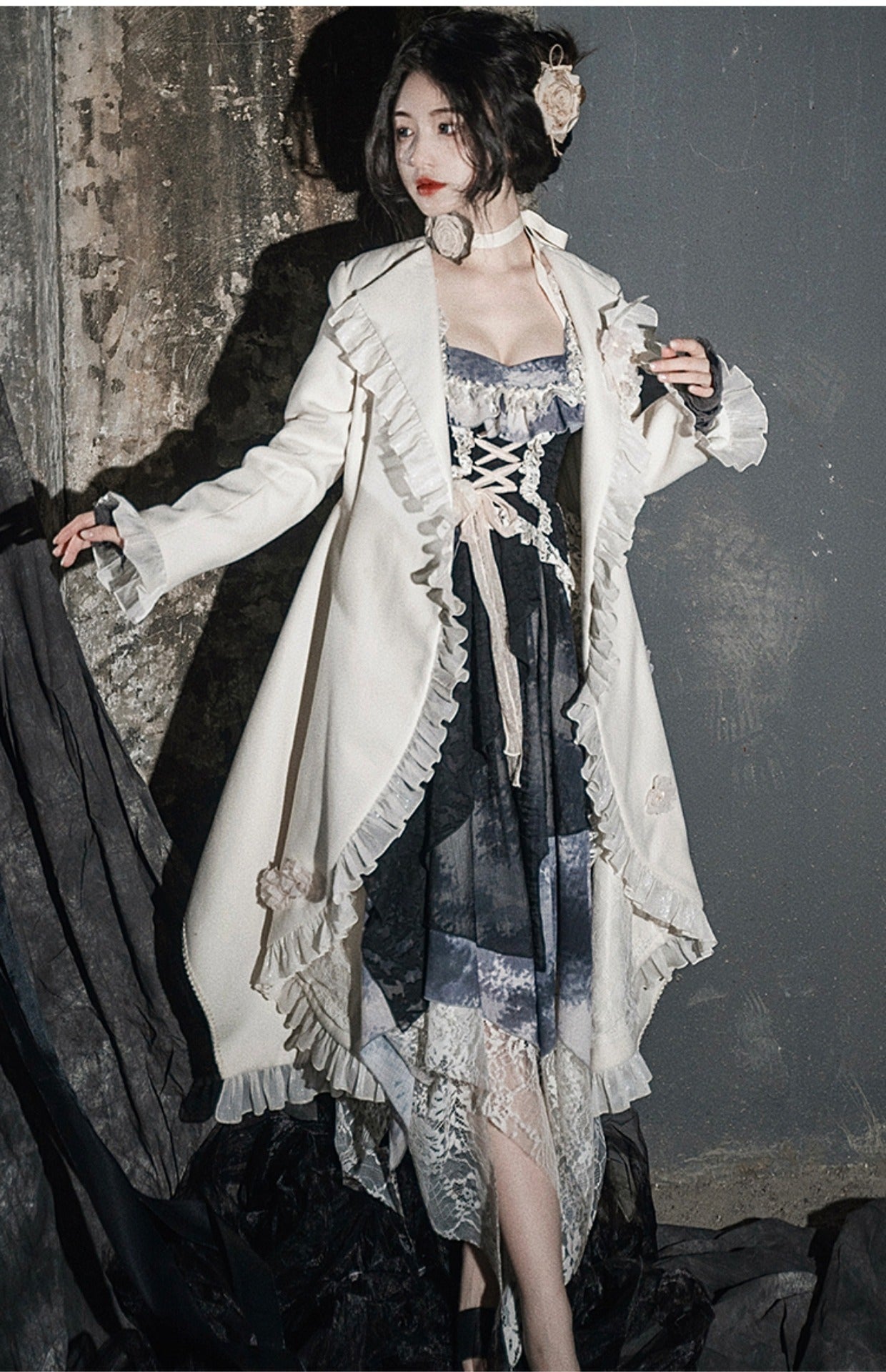 Gothic Style Dark Academia Coat Jacket