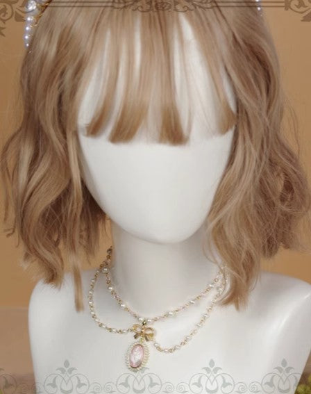 Handmade Vintage Cameo Ear Pins & Necklace