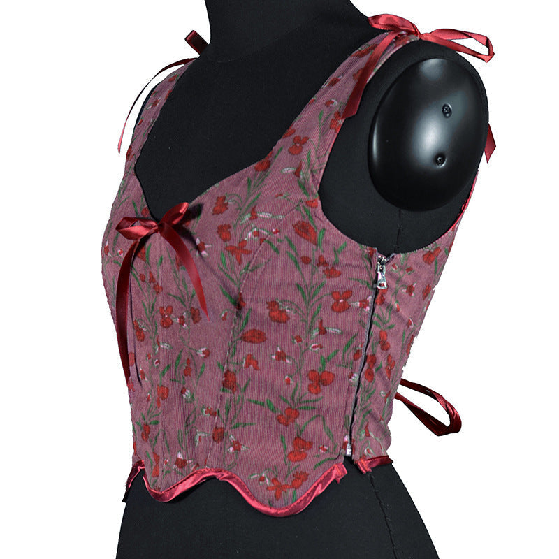 Retro Fairycore Bow Tie Corset