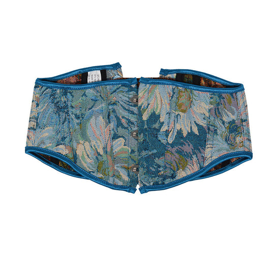 Vintage Style Lace up Floral Underbust WaistBand