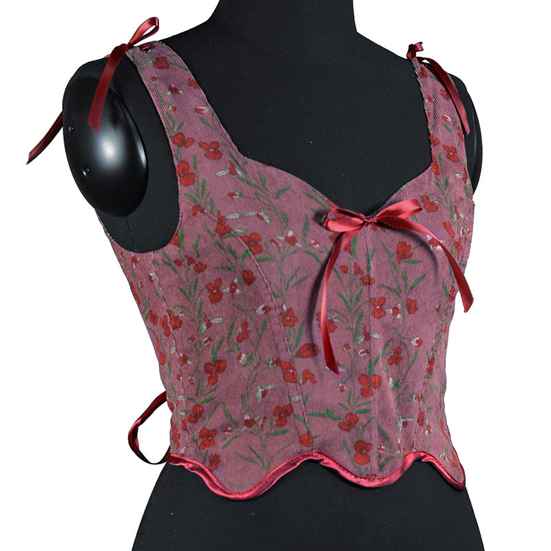 Retro Fairycore Bow Tie Corset