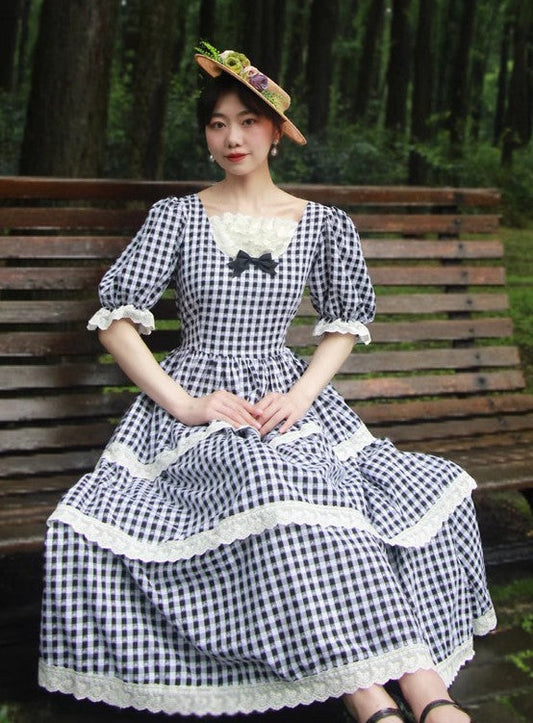 Vintage Remake 1950s Gingham Cake Dress