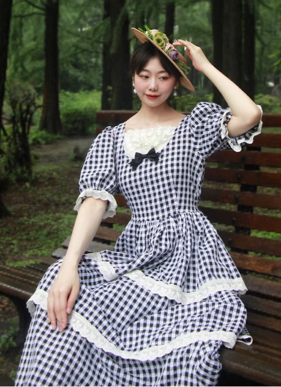 Vintage Remake 1950s Gingham Cake Dress