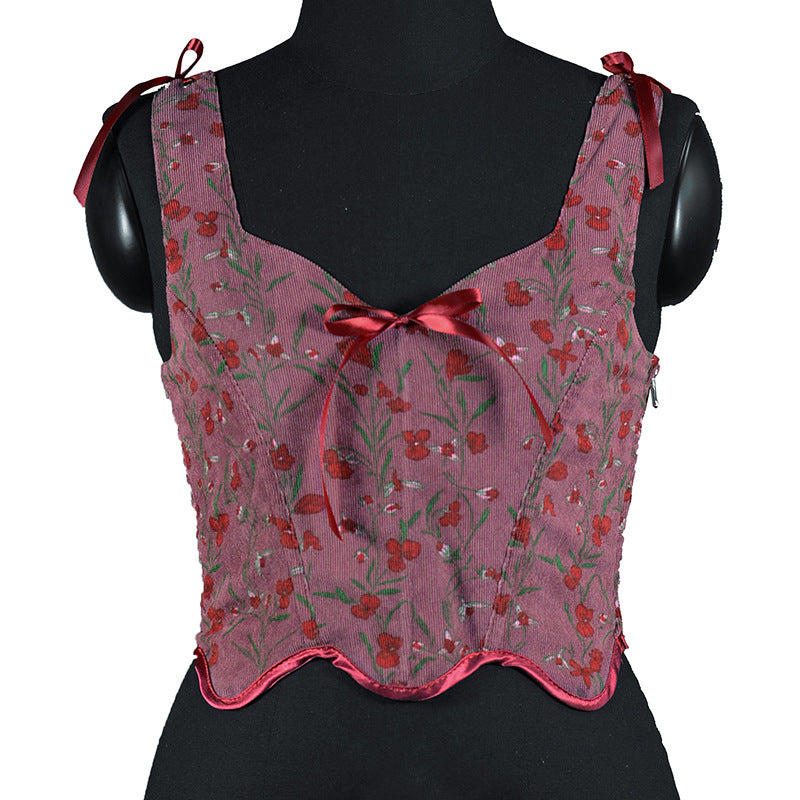 Retro Fairycore Bow Tie Corset