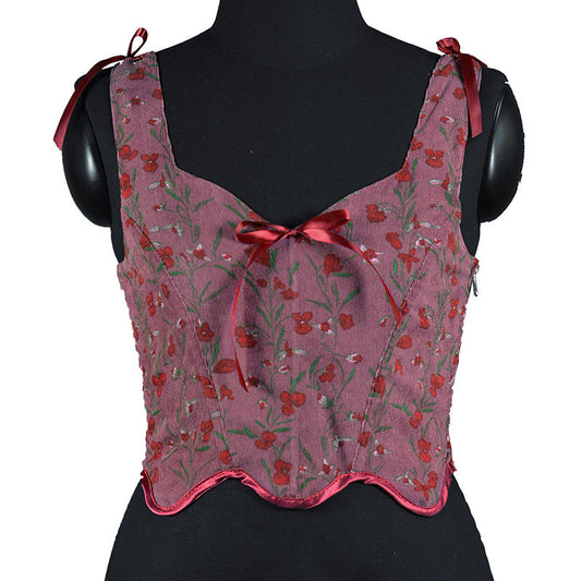 Retro Fairycore Bow Tie Corset