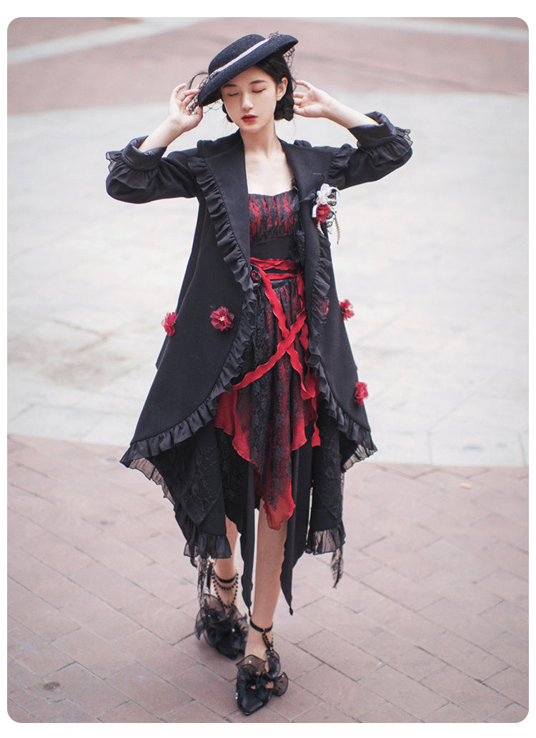 Gothic Style Dark Academia Coat Jacket